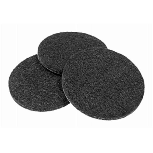 Escenografia 2.25 in. TruGuard Heavy-Duty Self Adhesive Round Felt Pads, Black, 4PK ES3238188 - main